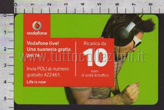 Collezionismo di ricariche telefoniche della Vodafone Omnitel